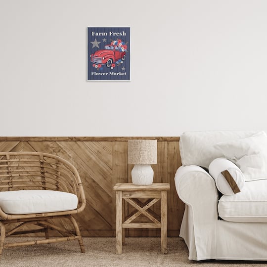 Stupell Industries Farm Fresh Patriotic Market Wall Plaque Art